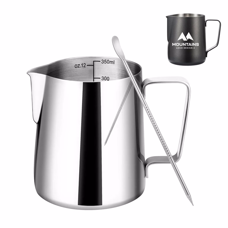 12oz Milk Frother Cup with Clear Scale