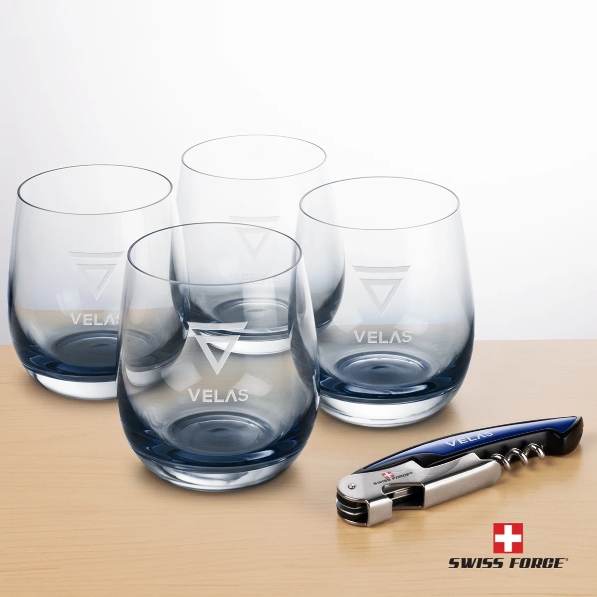 Swiss Force® Wine Tool & Soudan Smoke Stemless Wine 1