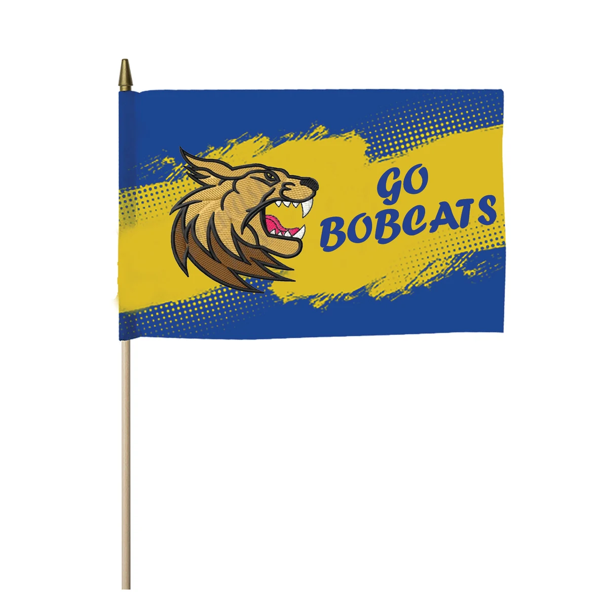 12"w x 8"h Handheld Flag - 2 Side Imprint 1