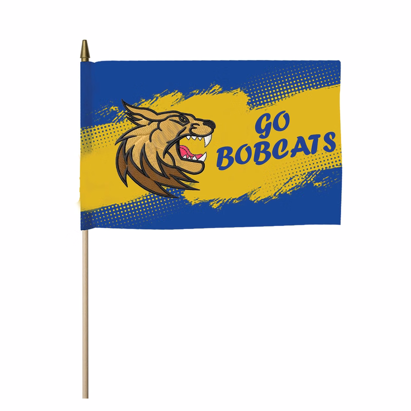 18"w x 12"h Handheld Flag - 2 Side Imprint
