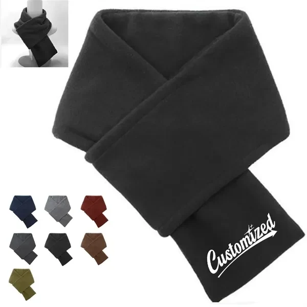 Custom Soft Fleece Winter Scarf 31.5 Inches — Warmth for Corporate Events & Seasonal Gifting 1