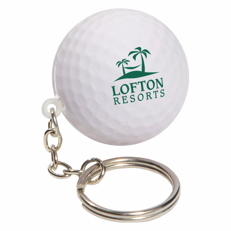 Golf Ball Stress Reliever Key Chain