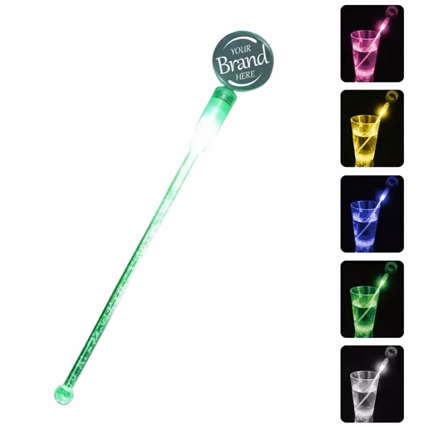 Custom 6.69" LED Light-Up Silicone Stir Stick with Battery Power — Glow Bar Accessory