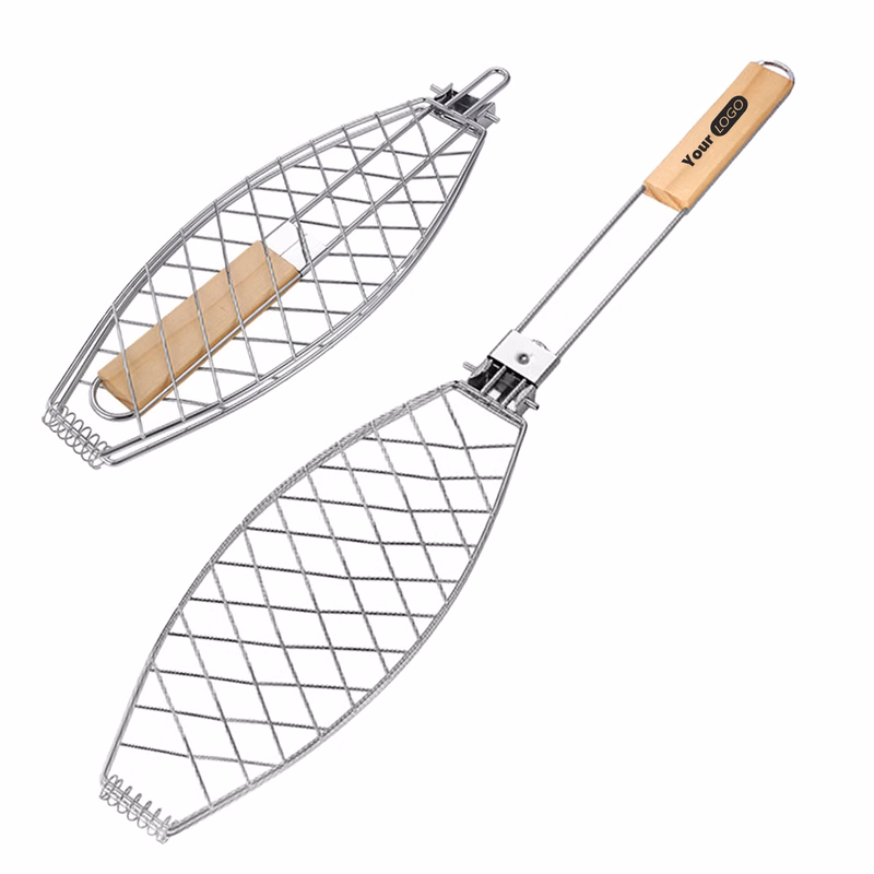 Stainless Steel Fish-Shaped Grilling Basket