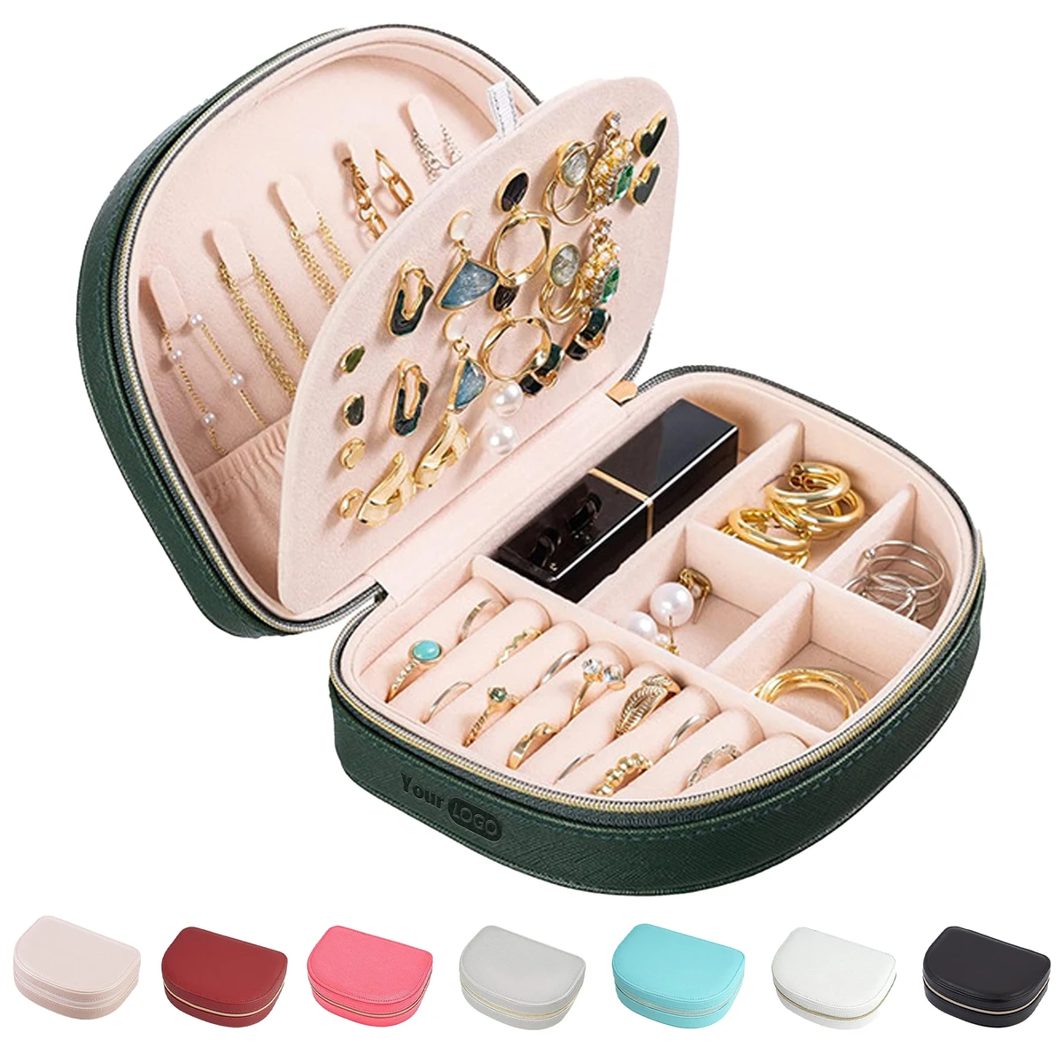 Pu Leather Compact Jewelry Travel Organizer ?C Stylish And Functional 1