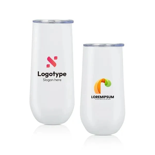 16Oz / 20Oz Double Wall Stainless Steel Wine Tumbler W/ Lid 1