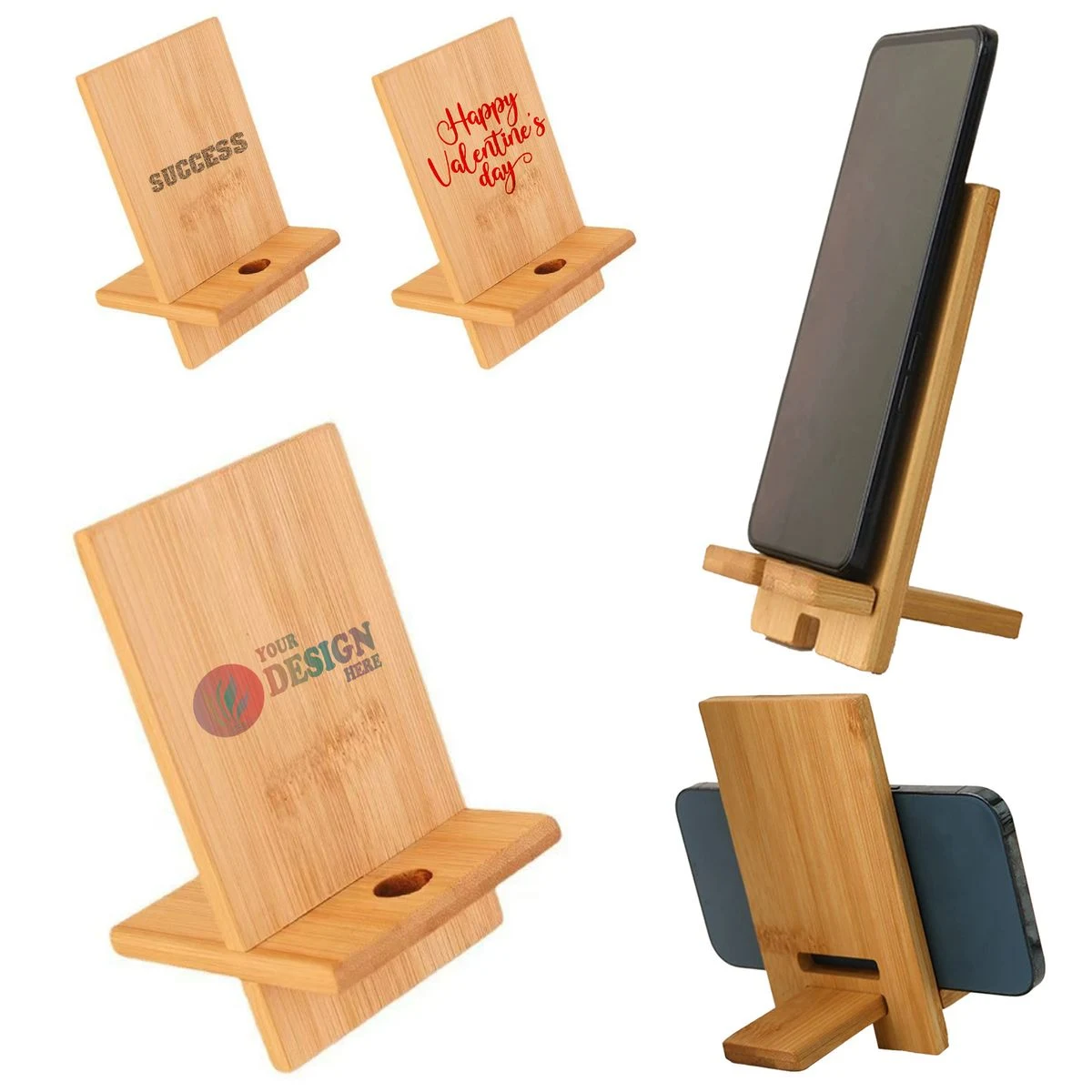 Wooden Desktop Phone Stand 1
