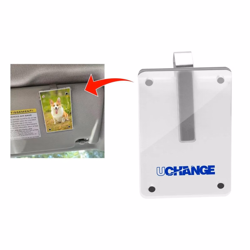 Acrylic Sun Visor Photo Frame Clip