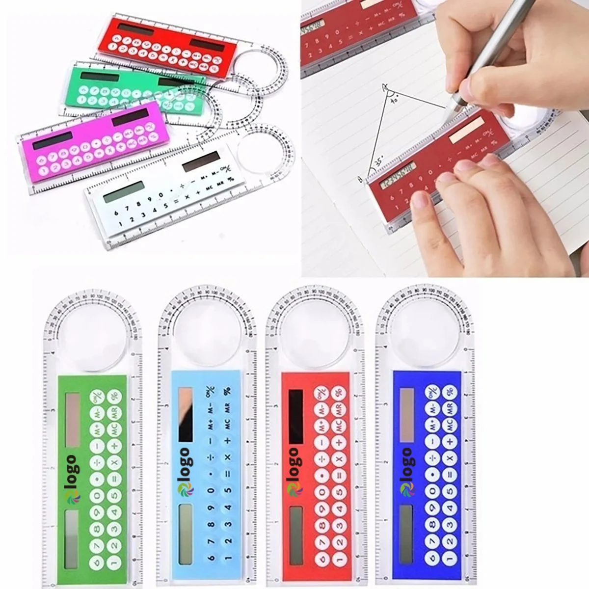 Multifunctional Solar Calculator Ruler MOQ 50pcs 1