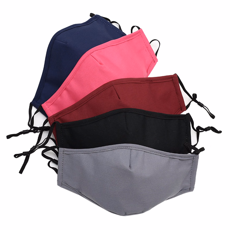 Face Mask With Filter Pocket And Nose Clip