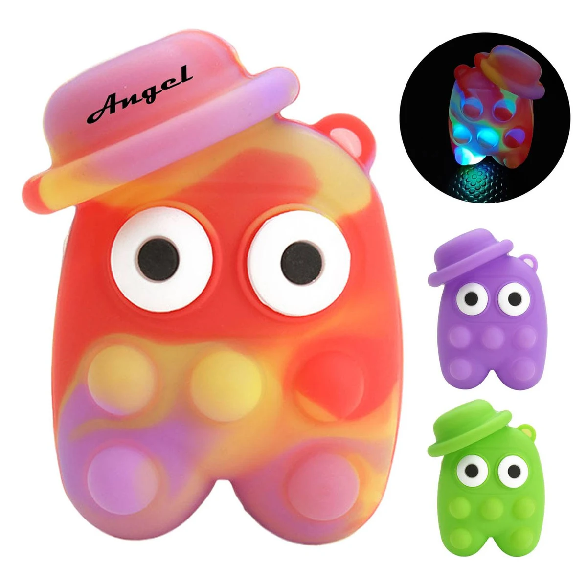 Glowing Silicone Big Eyes Astronaut Fidget Toy 1
