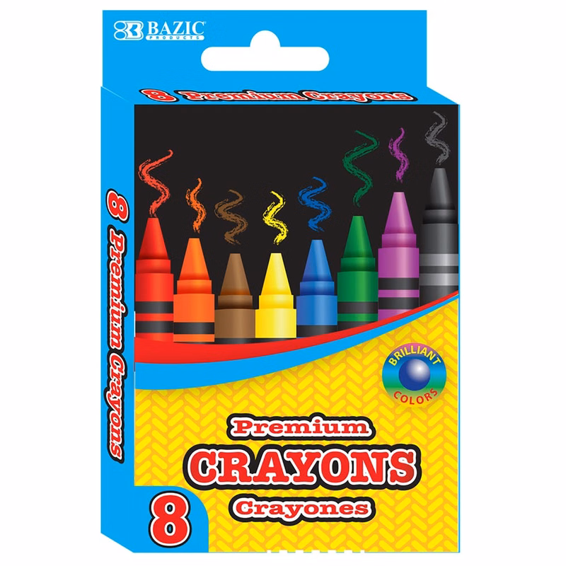 Crayons - 8 Count Assorted Colors