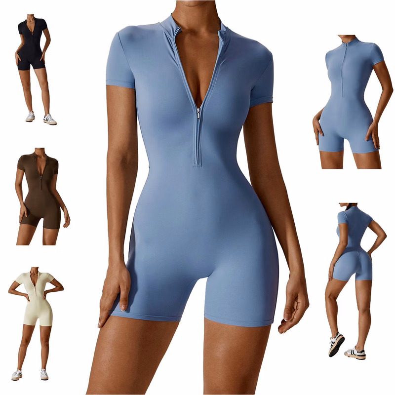 Stretch Tummy Control Yoga Workout Rompers