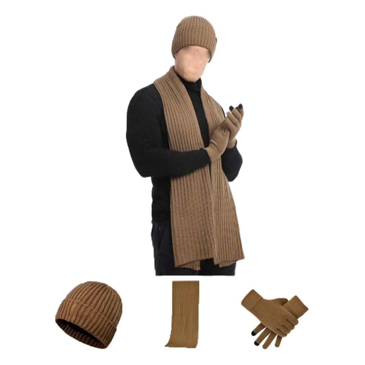 Winter Beanie Scarf And Gloves Set 1