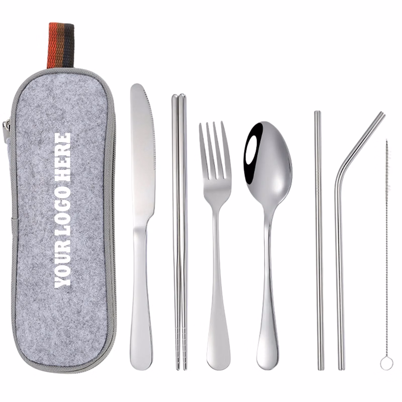7-Piece Portable Tableware Set Camping Cutlery MOQ 50PCS