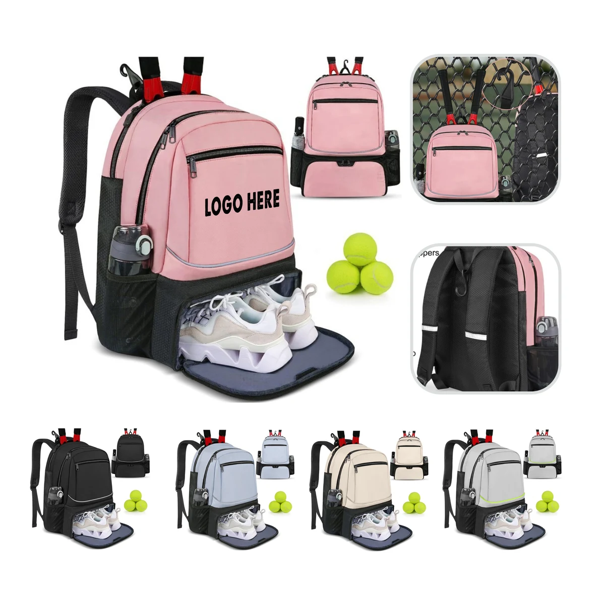 Tennis Backpack With Separate Shoe Compartment 1