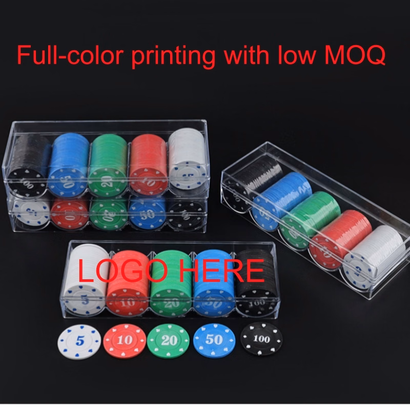 Plastic Poker Chips Set with Storage Box