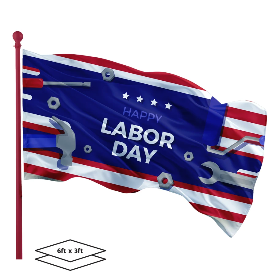 Double-Sided Dye Sublimation 2-Layer 6ft x 3ft Flag 1