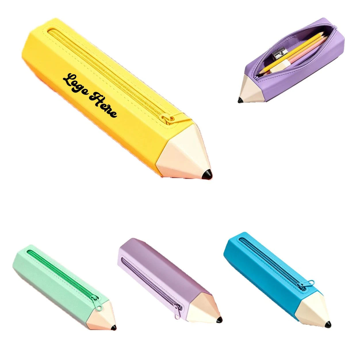 Silicone Pencil-Shaped Pen Case-Creative Stationery Organi 1