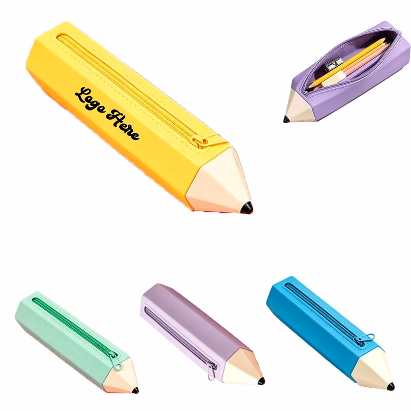 Silicone Pencil-Shaped Pen Case-Creative Stationery Organi