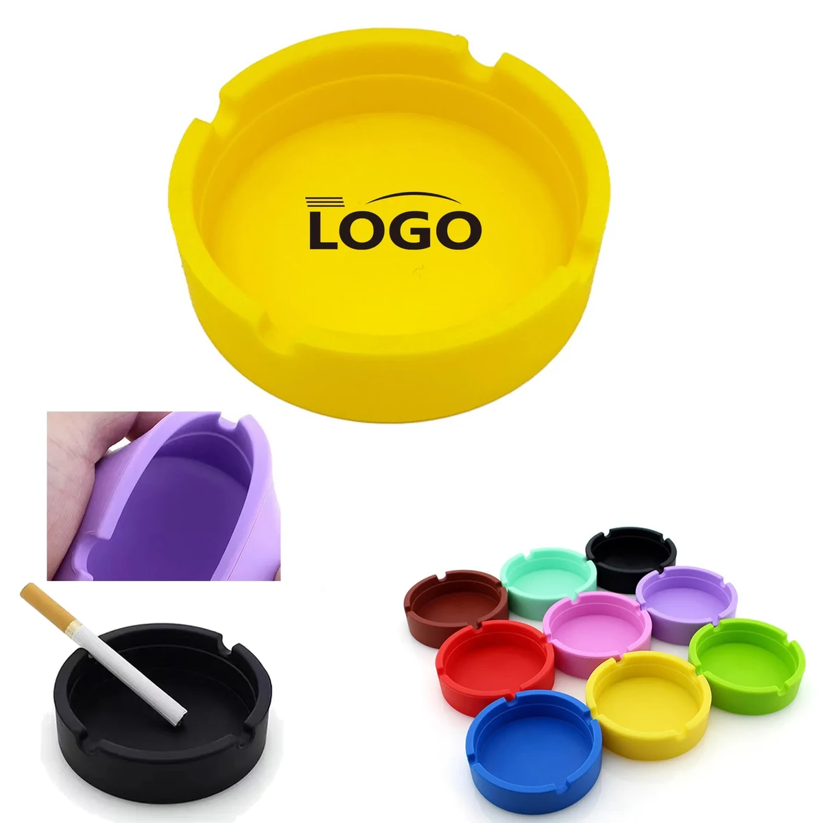 Premium Silicone Rubber Ashtray MOQ 20pcs 1