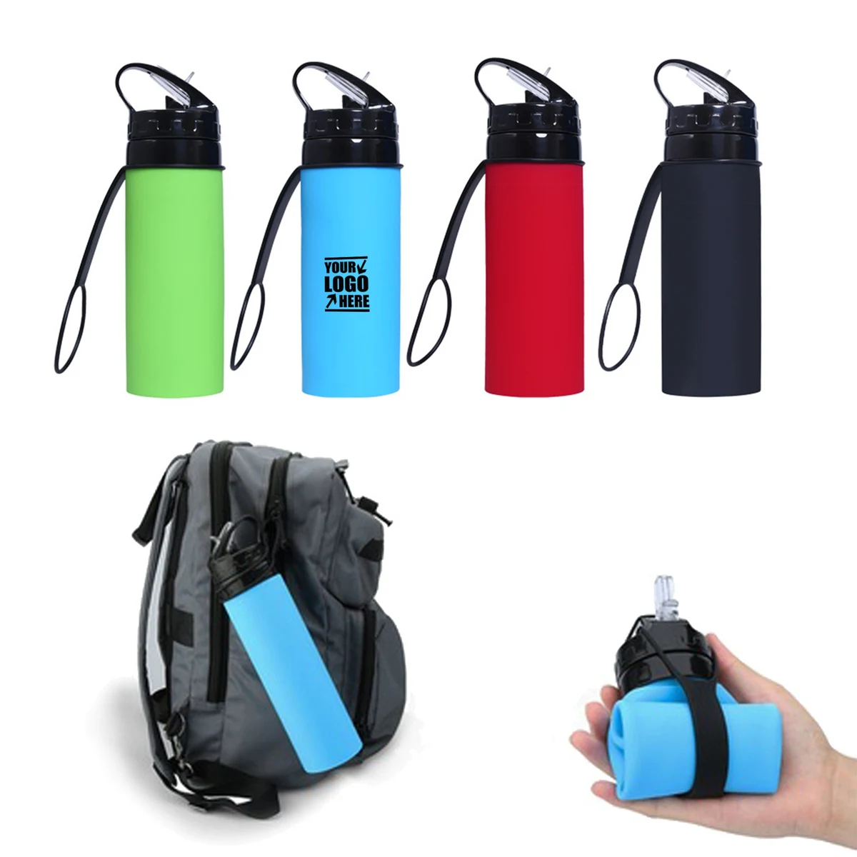Reusable Drinking Water Bags Collapsable Water Bottles 1