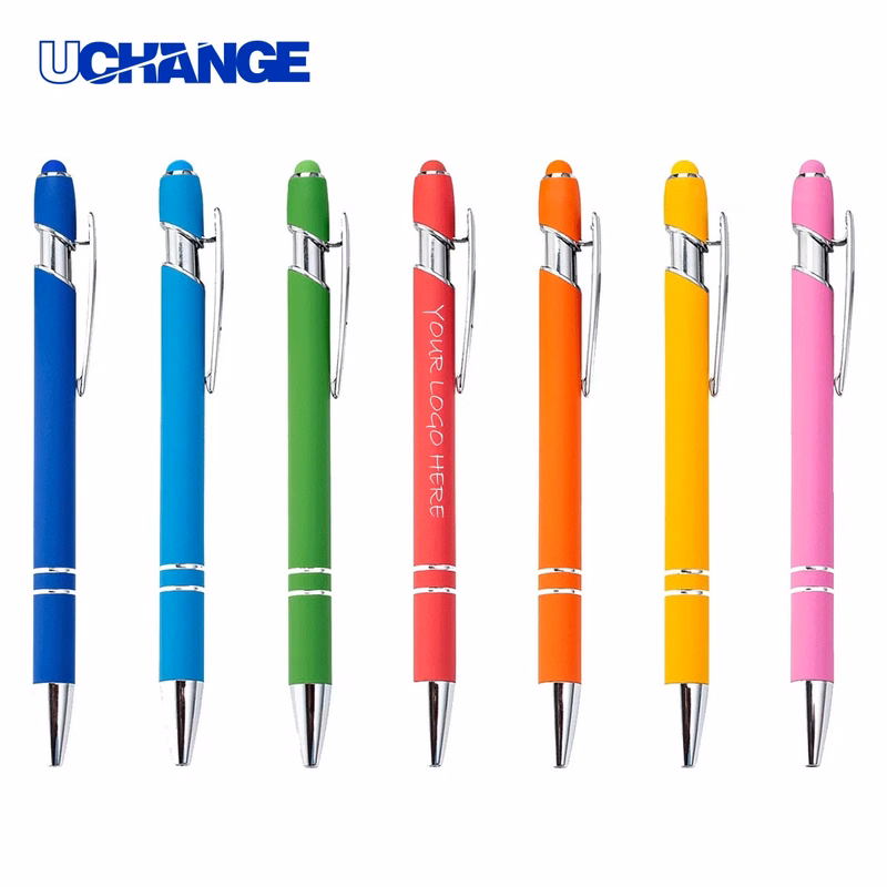 Soft Touch Click Metal Ballpoint Pen for Premium Writing