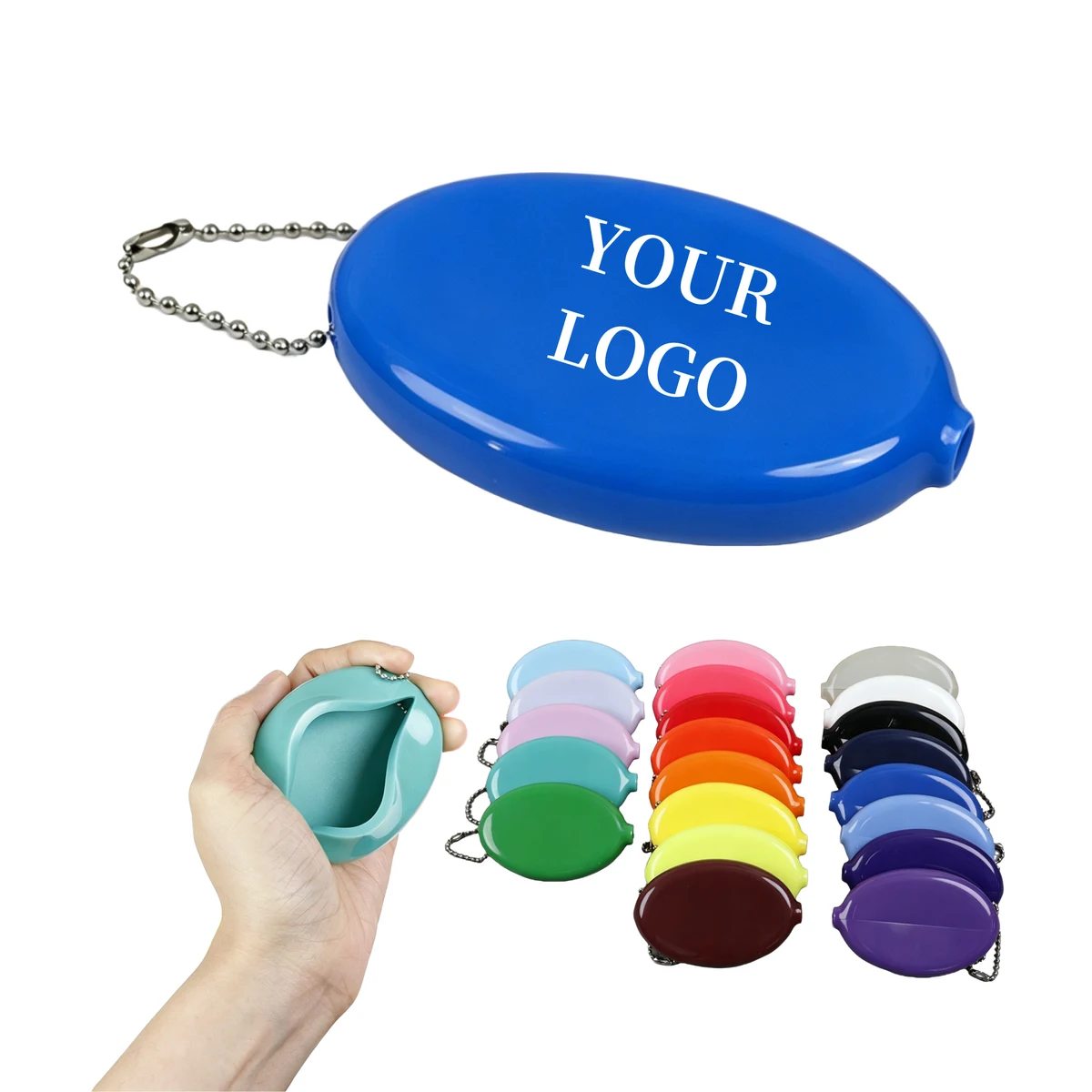 PVC Dipped Oval Coin Pouch Mini 1