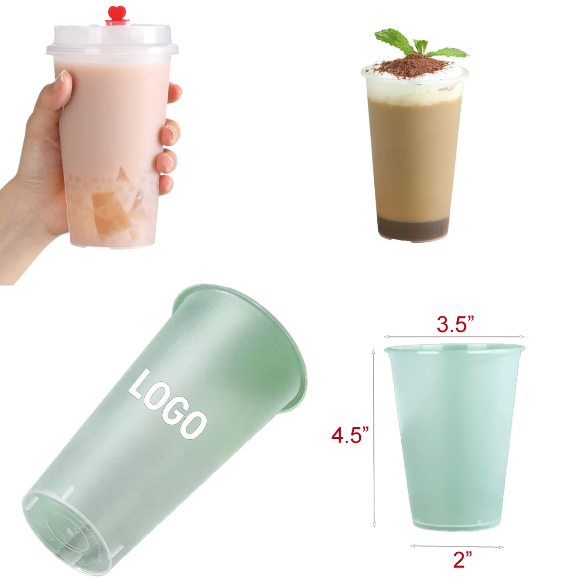 Matte Finish PP Iced Drink Cup 1