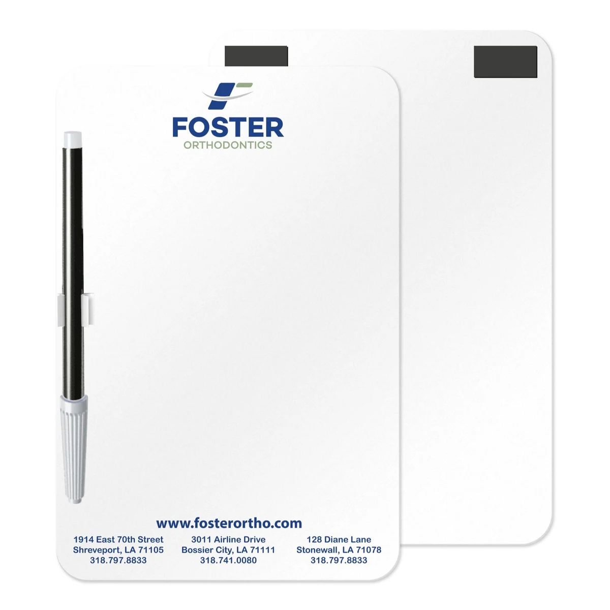 Premium Plastic Magnetic Memo Board Kits, Rectangular Shape 5.5"x8.25", Full Colour, Pen & clip 1