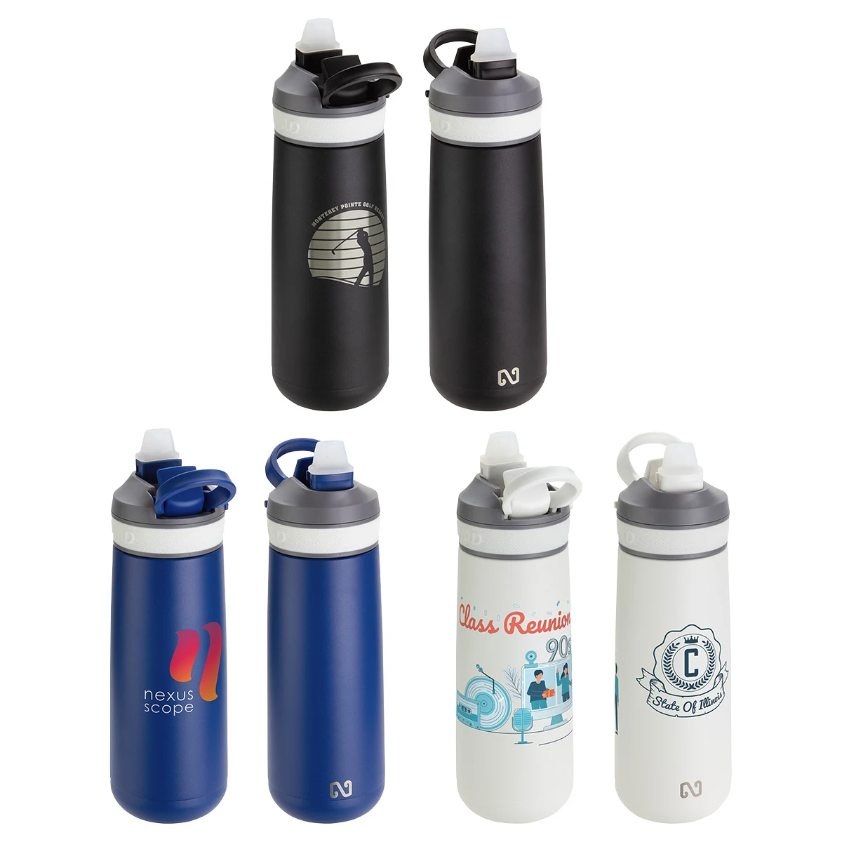 NAYAD® Vive 23 oz Stainless Double Wall Bottle, custom water bottle with logo imprint 1