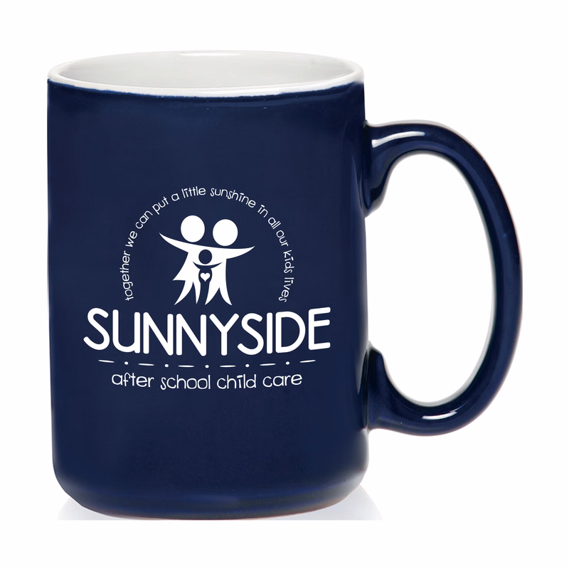 15 oz. White In / Cobalt Blue Out Two Tone El Grande Mug