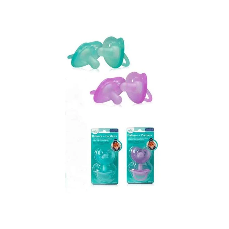Cylindrical Pacifiers 0-6 Months 2pk 1