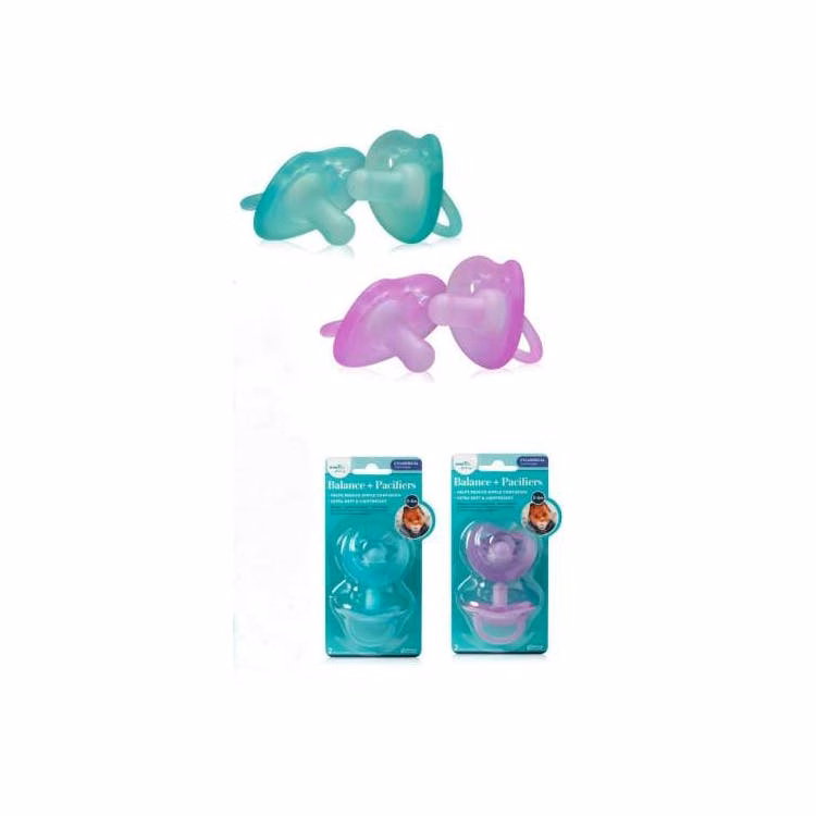 Cylindrical Pacifiers 0-6 Months 2pk