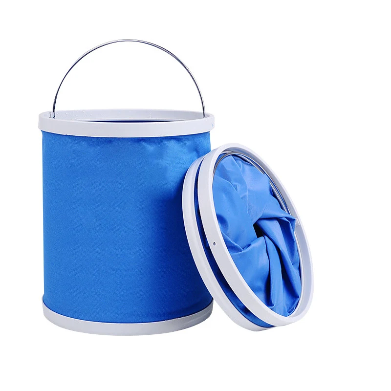Collapsible Bucket , Portable Folding Pail Fishing Cleaning Bucket Car Wash Bucket No Leakage Fabric 1