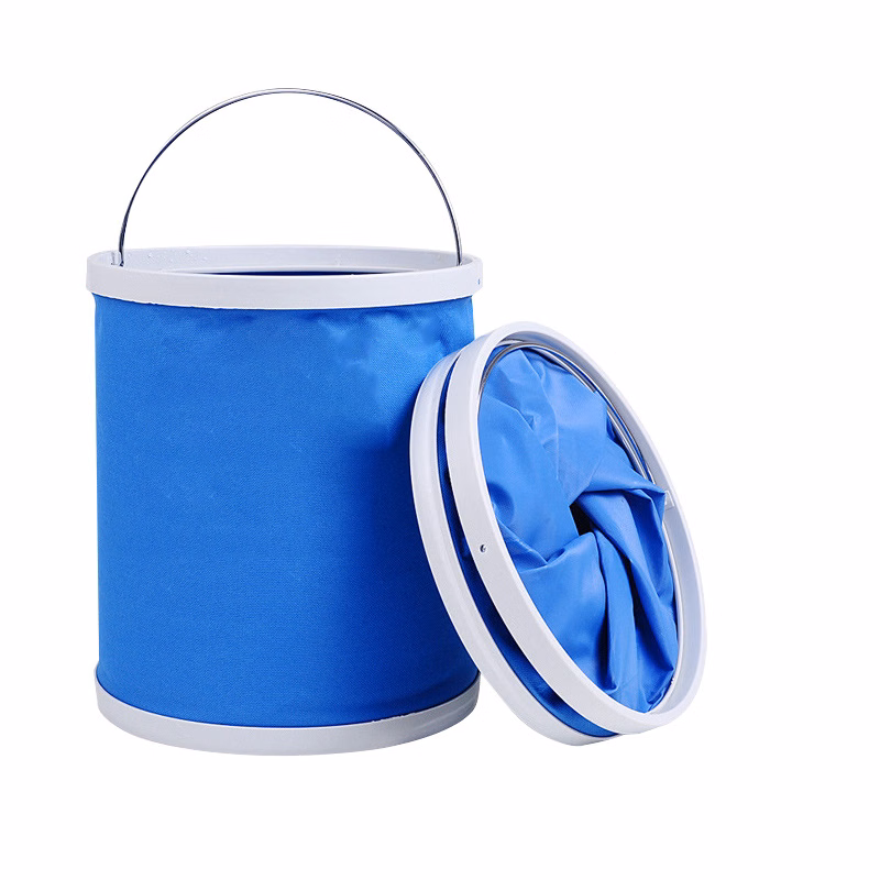Collapsible Bucket , Portable Folding Pail Fishing Cleaning Bucket Car Wash Bucket No Leakage Fabric
