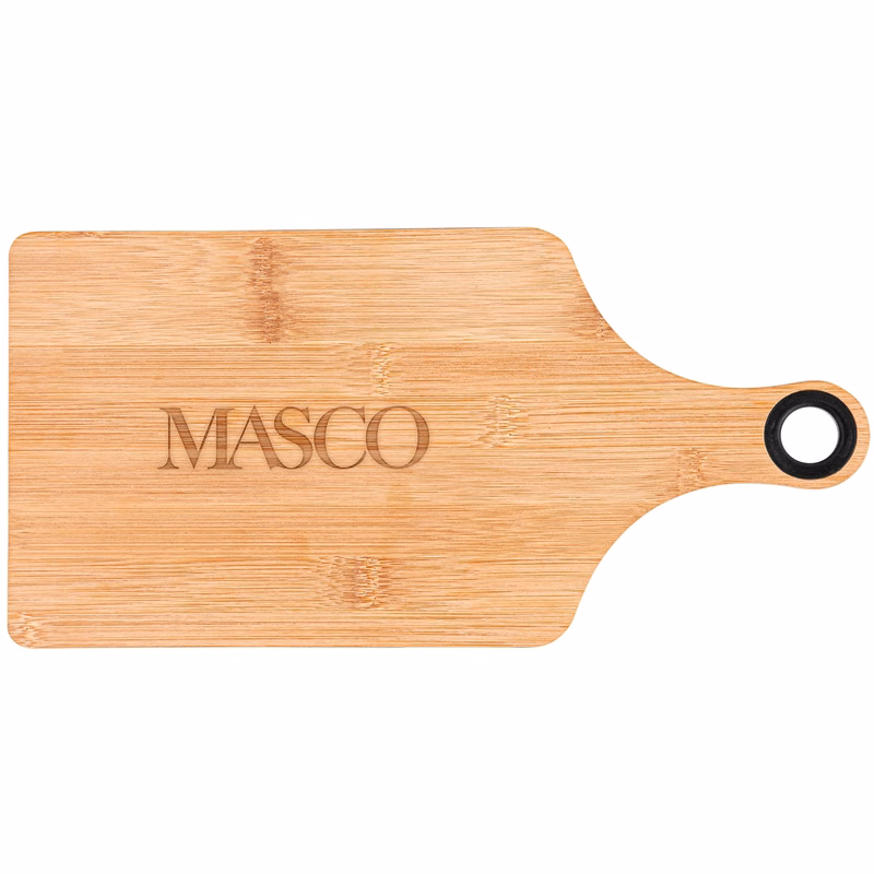 The Genoa 14-Inch Bamboo Cutting Board with Handle