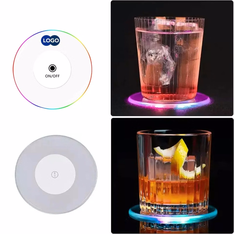 3.9" D LED Coasters
