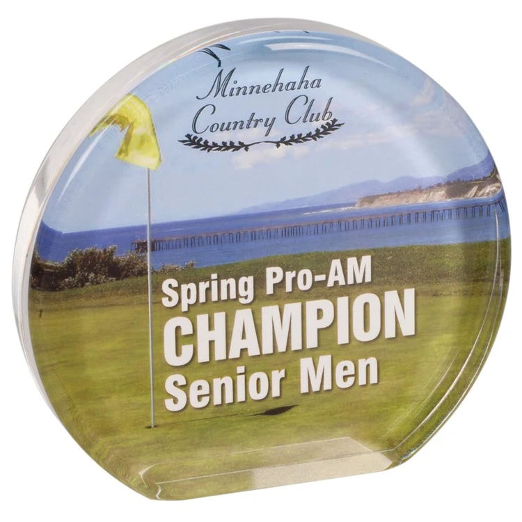 6" Dia. Full Color Sublimated Circle Acrylic Award 1