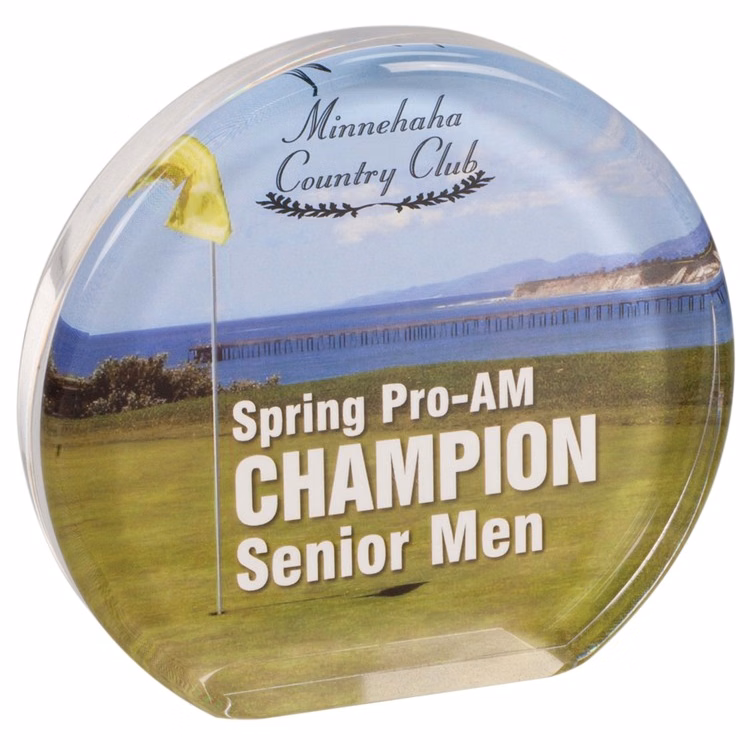 6" Dia. Full Color Sublimated Circle Acrylic Award