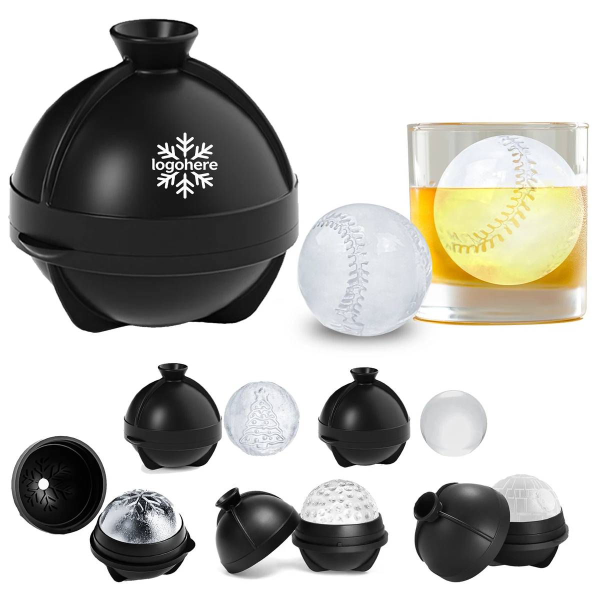 MOQ 50 Custom Logo Food Grade Silicone Ice Sphere Maker 1