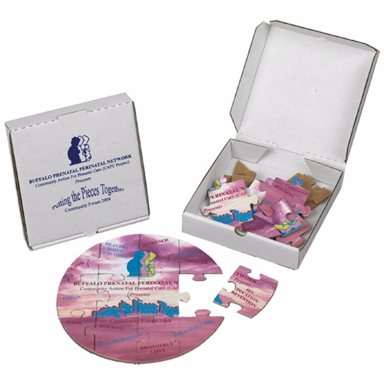 12 Pieces - 5 1/2" Diameter - Small Puzzle in Box