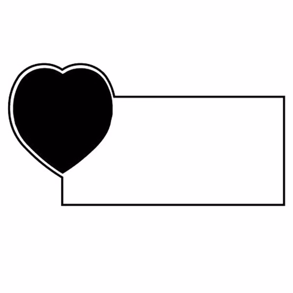 Magnet - Heart w/Rectangle - Full Color