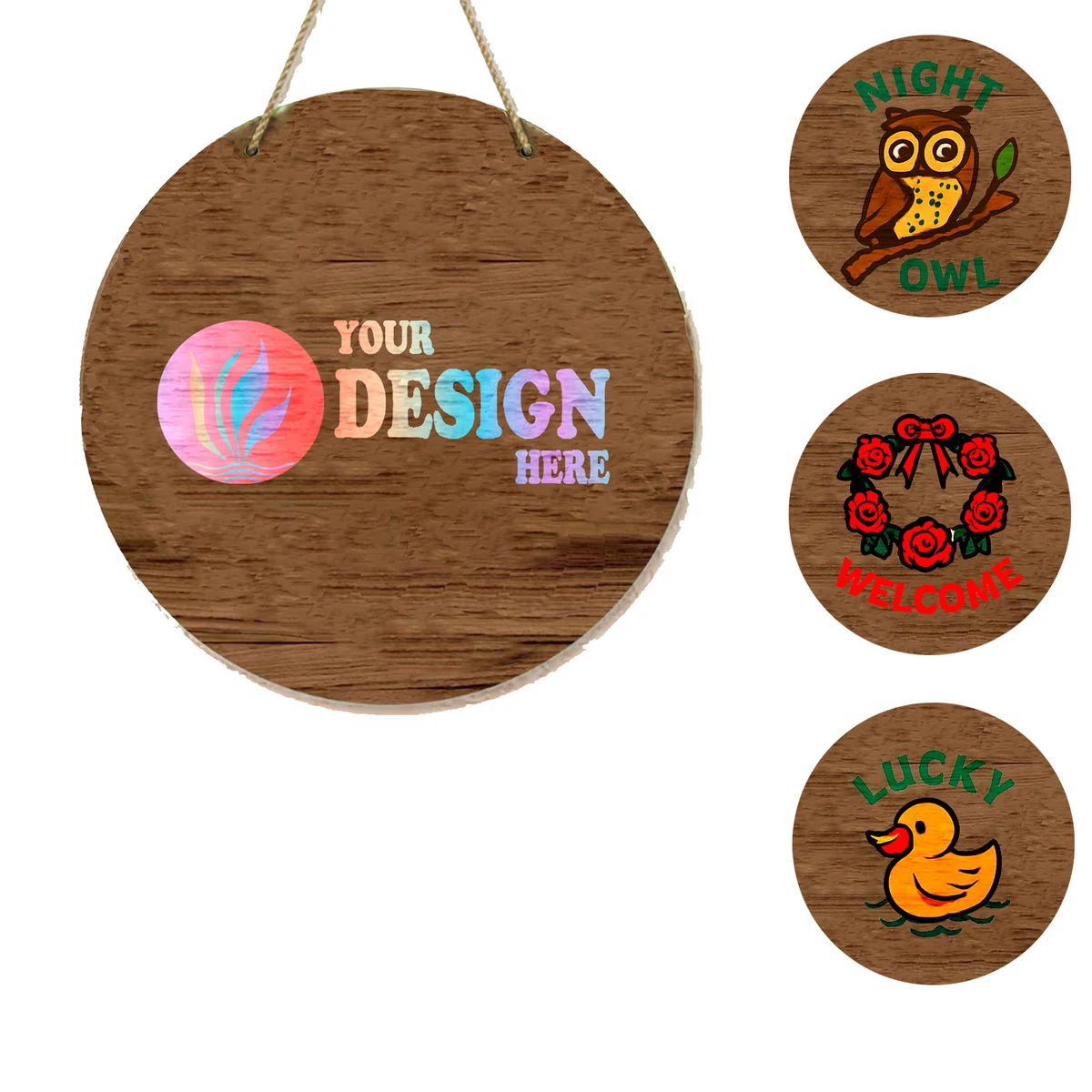 Custom Wood Doorplate 1