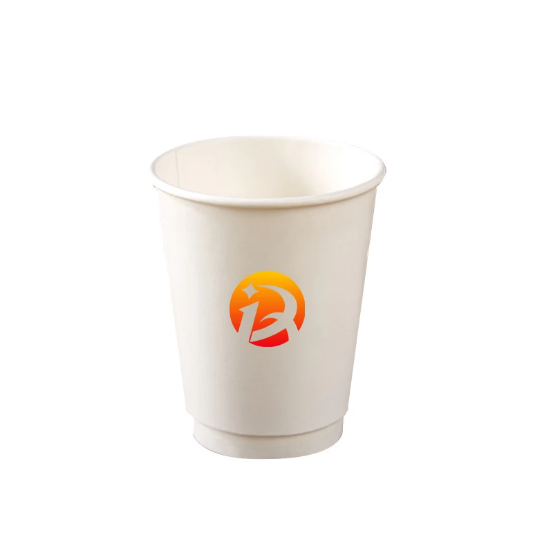 Double layer 12oz paper cup customizable logo 1