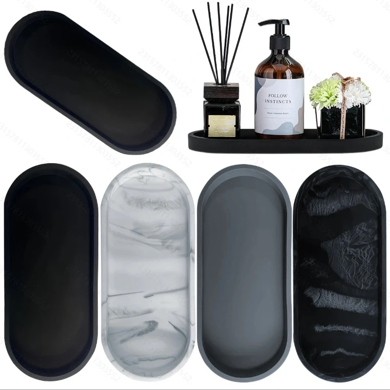 Oval Bathroom Vanity Tray 1