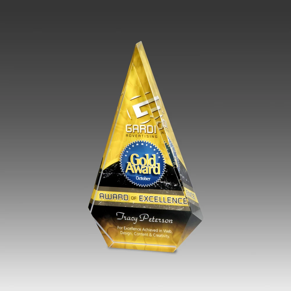 8" AcryliPrint HD Triangle Award 1