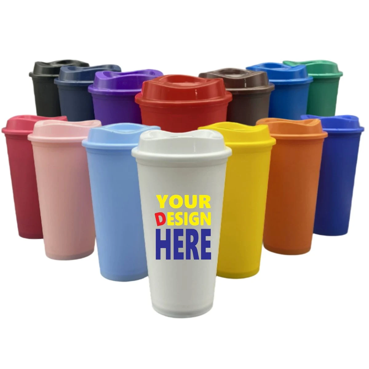 16oz Reusable PP Coffee Cup With Lid 1