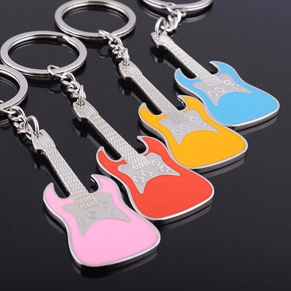 Aluminum Guitar Keychain