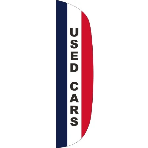"USED CARS" 3' x 12' Message Flutter Flag 1